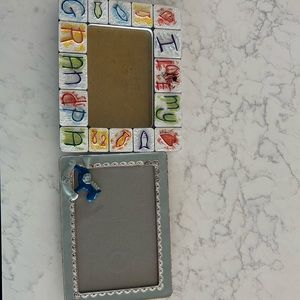 2 slightly used frames 
I love my grandpa 6 3/4 x 5 1/2 holds 3 x 4 1/2 photo